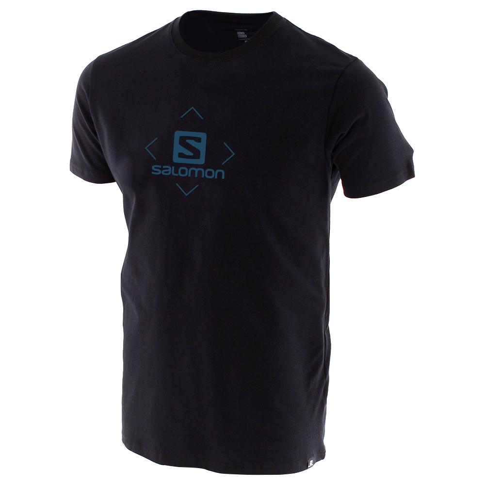 SALOMON BOXED IN SS M Philippines - Men's Tee Shirt - Black | 046573-BWI